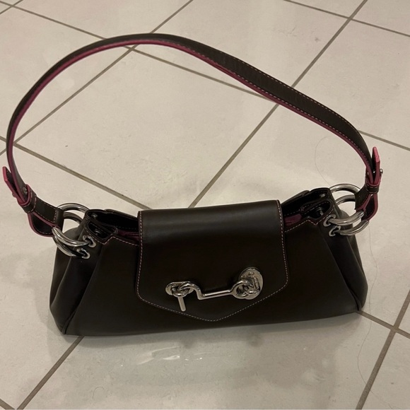 Tanner Krolle Brown and Pink Shoulder Bag with dust cover - Picture 6 of 8